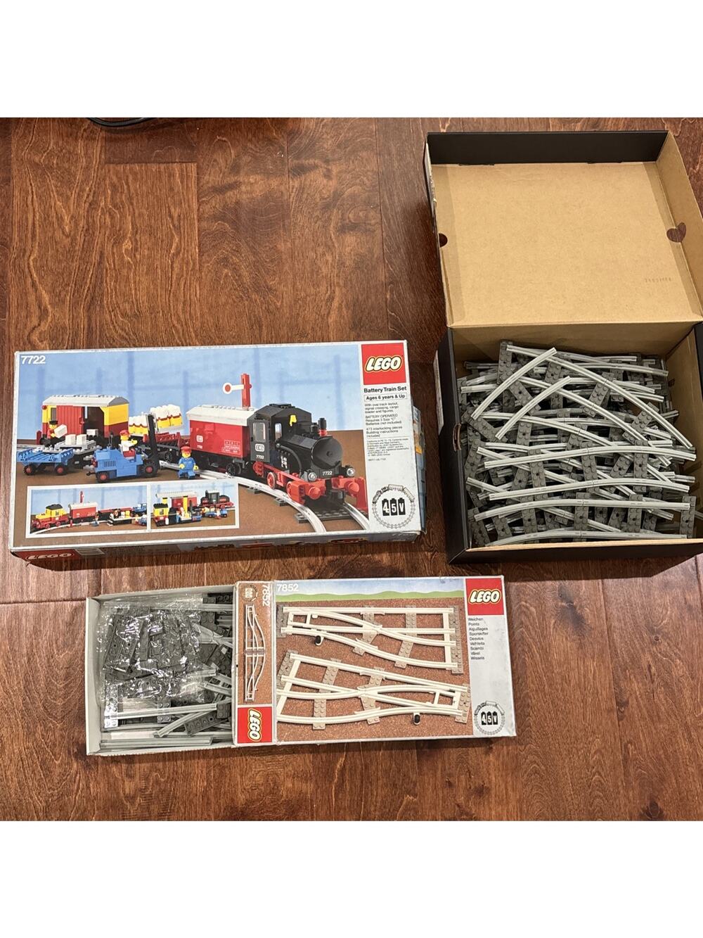 LEGO Trains: Steam Cargo Train Set (7722) 100% COMPLETE With Extra Tracks -Works